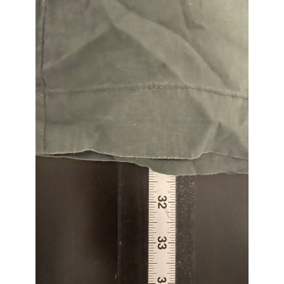 Theory Pants Womens 2 Green Linen Blend Stretch Flare Leg Work Casual Lagenlook - Picture 8 of 9